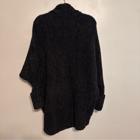 Barefoot Dreams CozyChic Cocoon Cardigan Carbon Dark Gray Black Size L/XL - Picture 7 of 7
